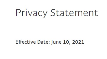 PayPal Privacy Policy Effective Date screenshot
